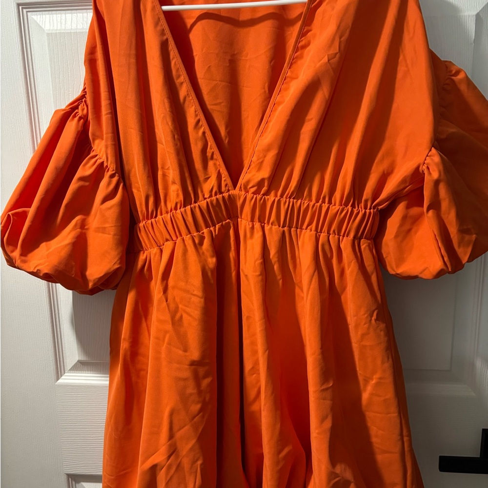 Orange Midi Dress